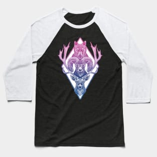 Wolf Ram Hart (Color) Baseball T-Shirt